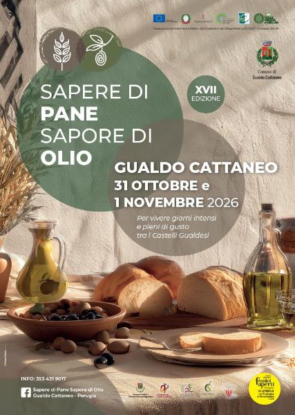 Poster sapore di pane sapore di olio 2026 - Gualdo Cattaneo
