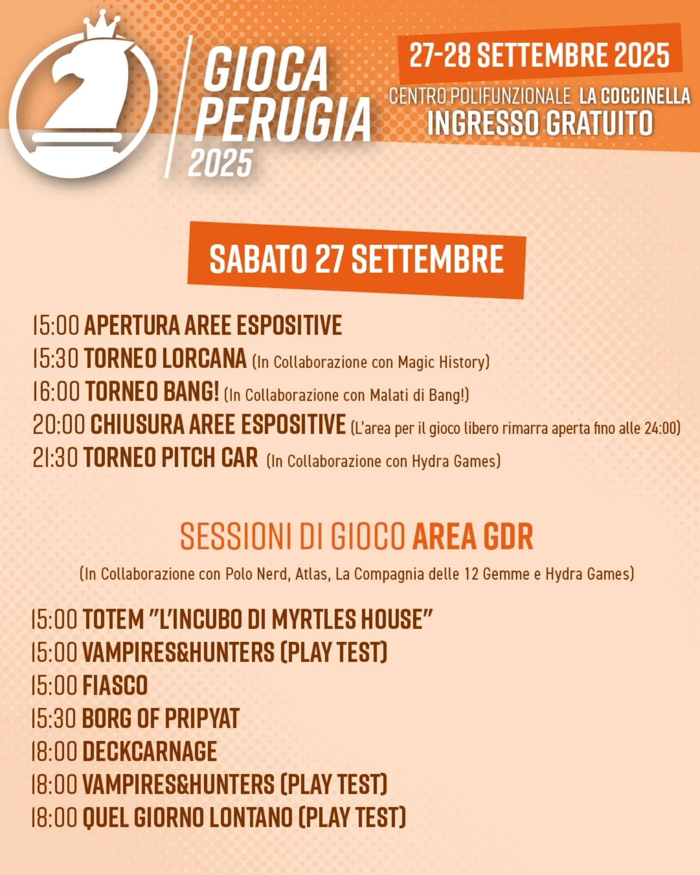 Programme of Gioca Perugia in Perugia