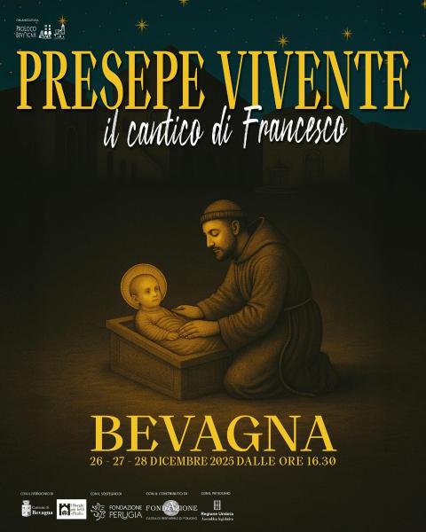 Locandina di Presepe Vivente di Bevagna 2025 a Bevagna