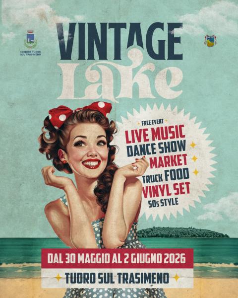 Poster of Vintage Lake in Tuoro sul Trasimeno