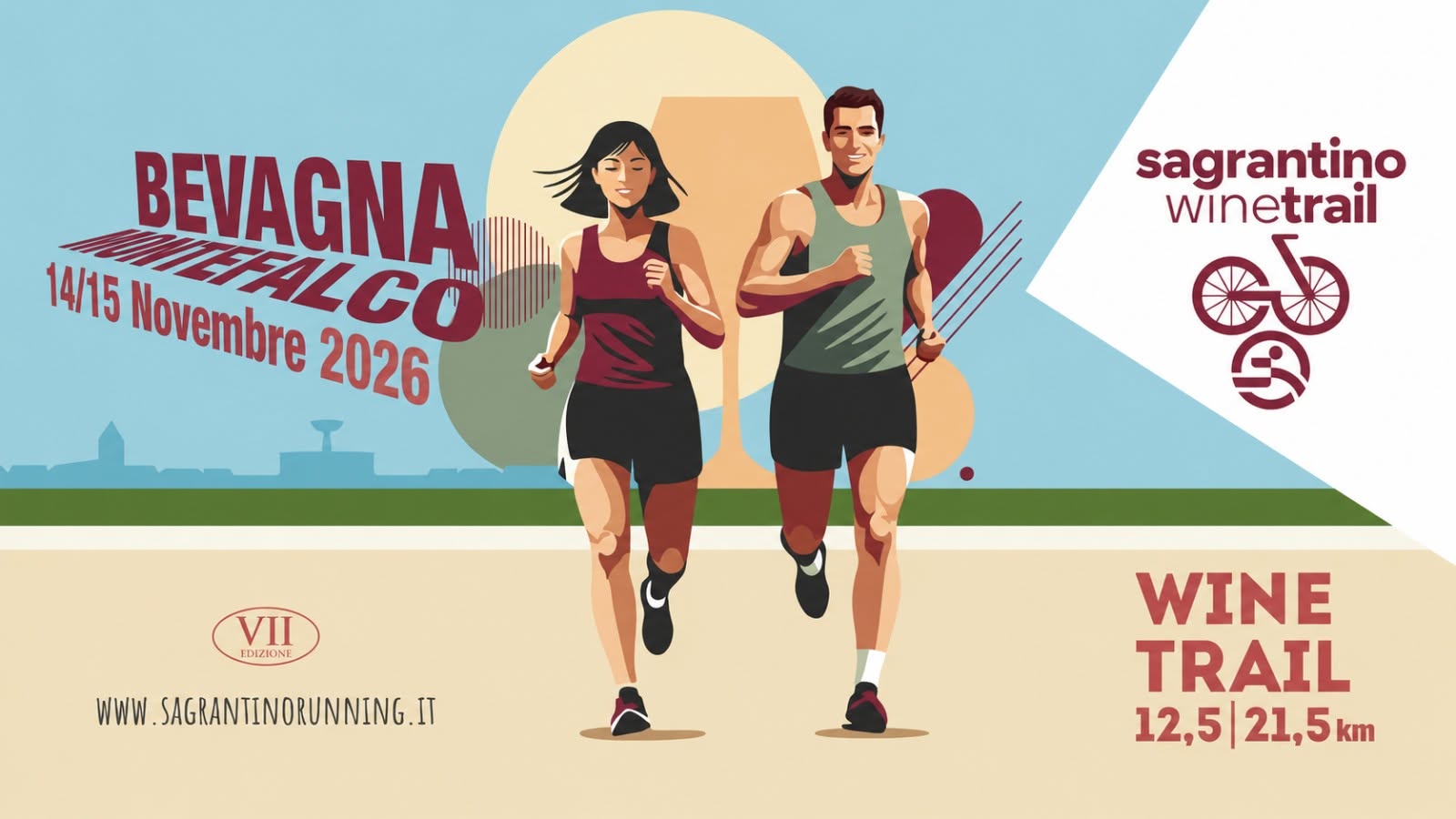 Plakat Sagrantino Running 2026 in Bevagna und Montefalco