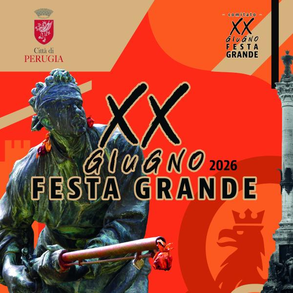 Poster Festa Grande XX giugno perugia 2025
