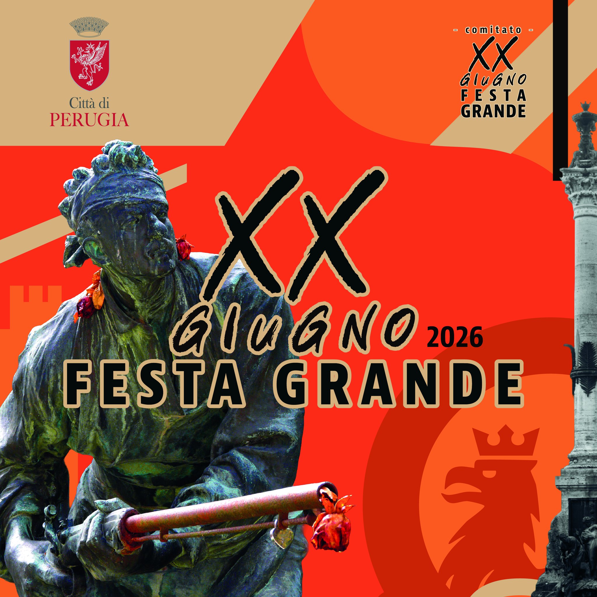 Poster Festa Grande XX giugno perugia 2025
