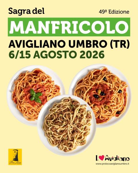 Plakat Sagra del Manfricolo in Avigliano Umbro