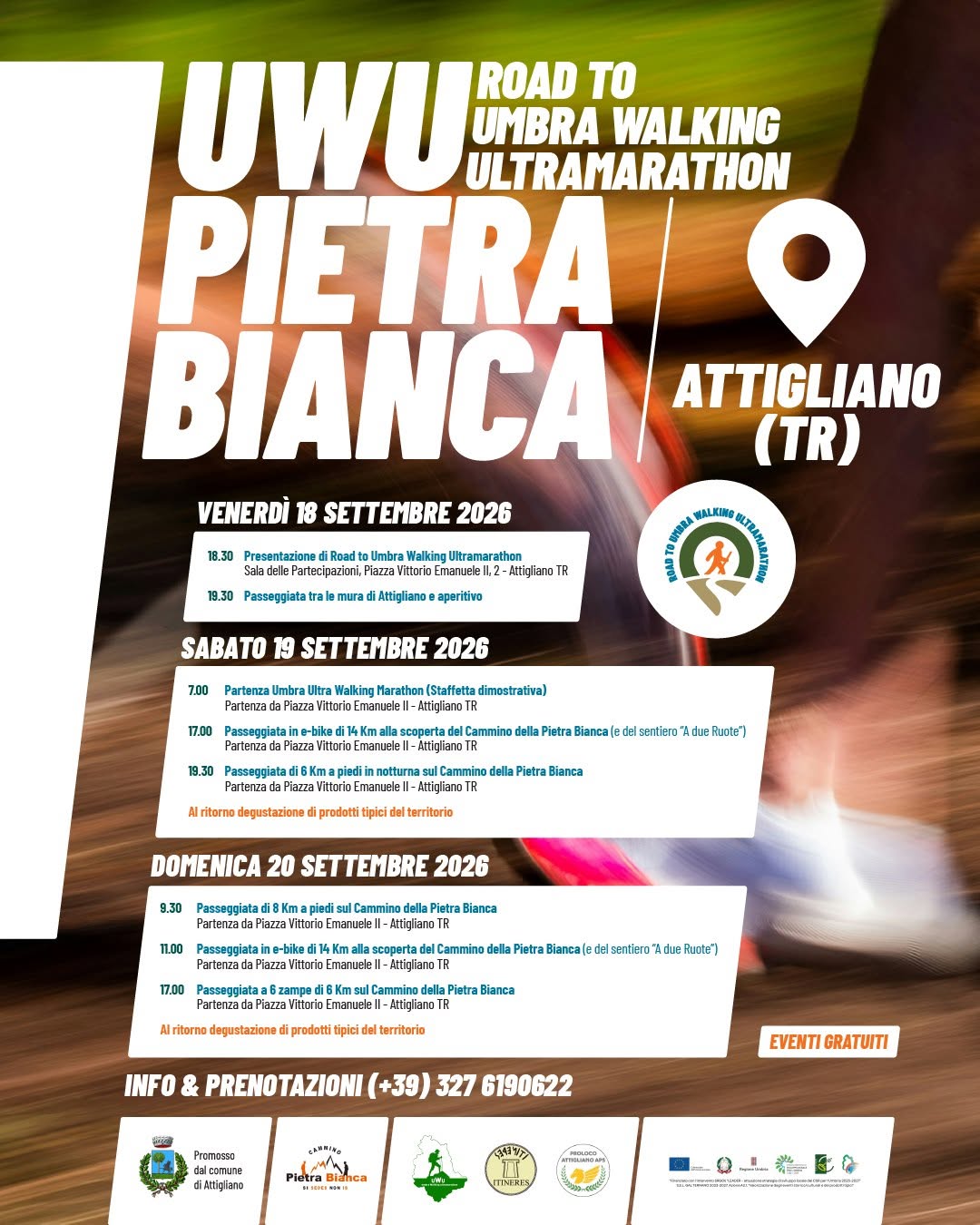 Poster of Road to Umbria Walking Ultramarathon 2026 in Attigliano