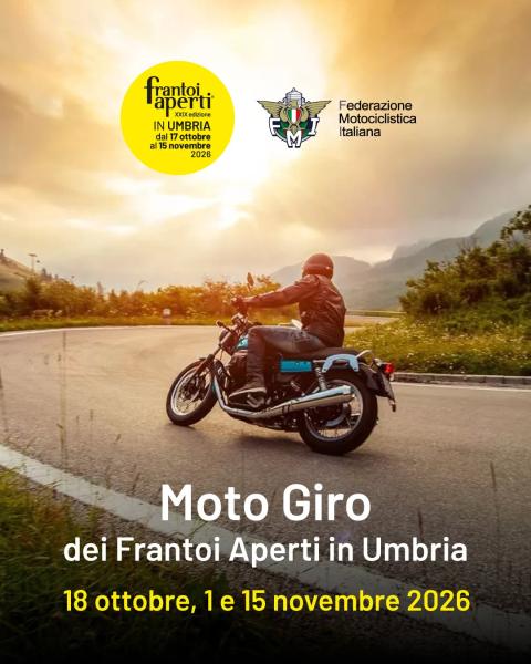 Locandina del Moto Giro dei Frantoi Aperti 2026