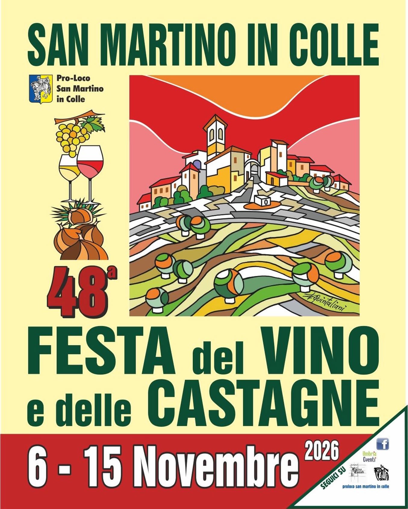 poster Festa del vino e delle castagne - Perugia