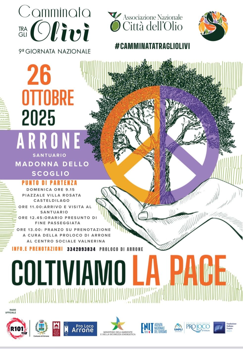 playbill Camminata tra gli olivi - 8° Giornata Nazionale - Arrone