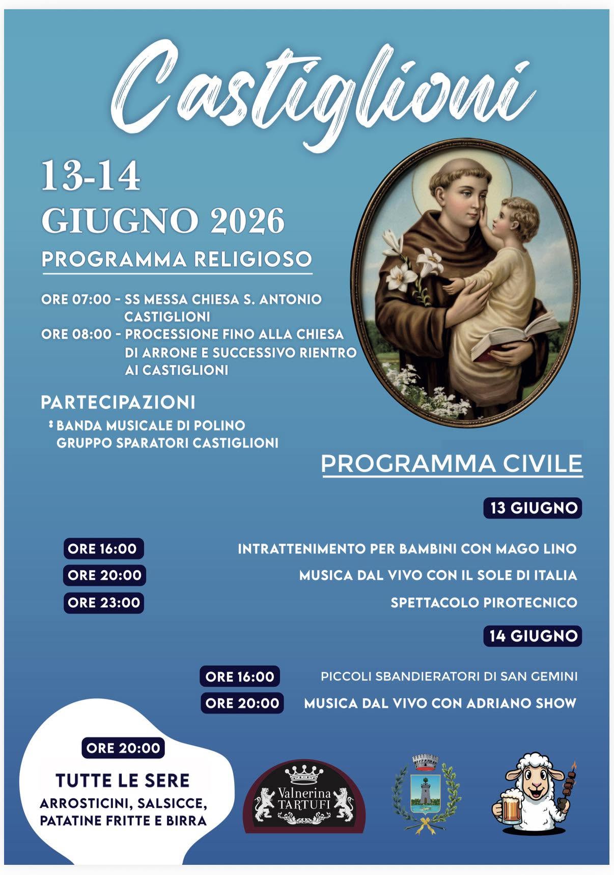 Poster of Festa di Sant'Antonio a Castiglioni in Arrone 2026