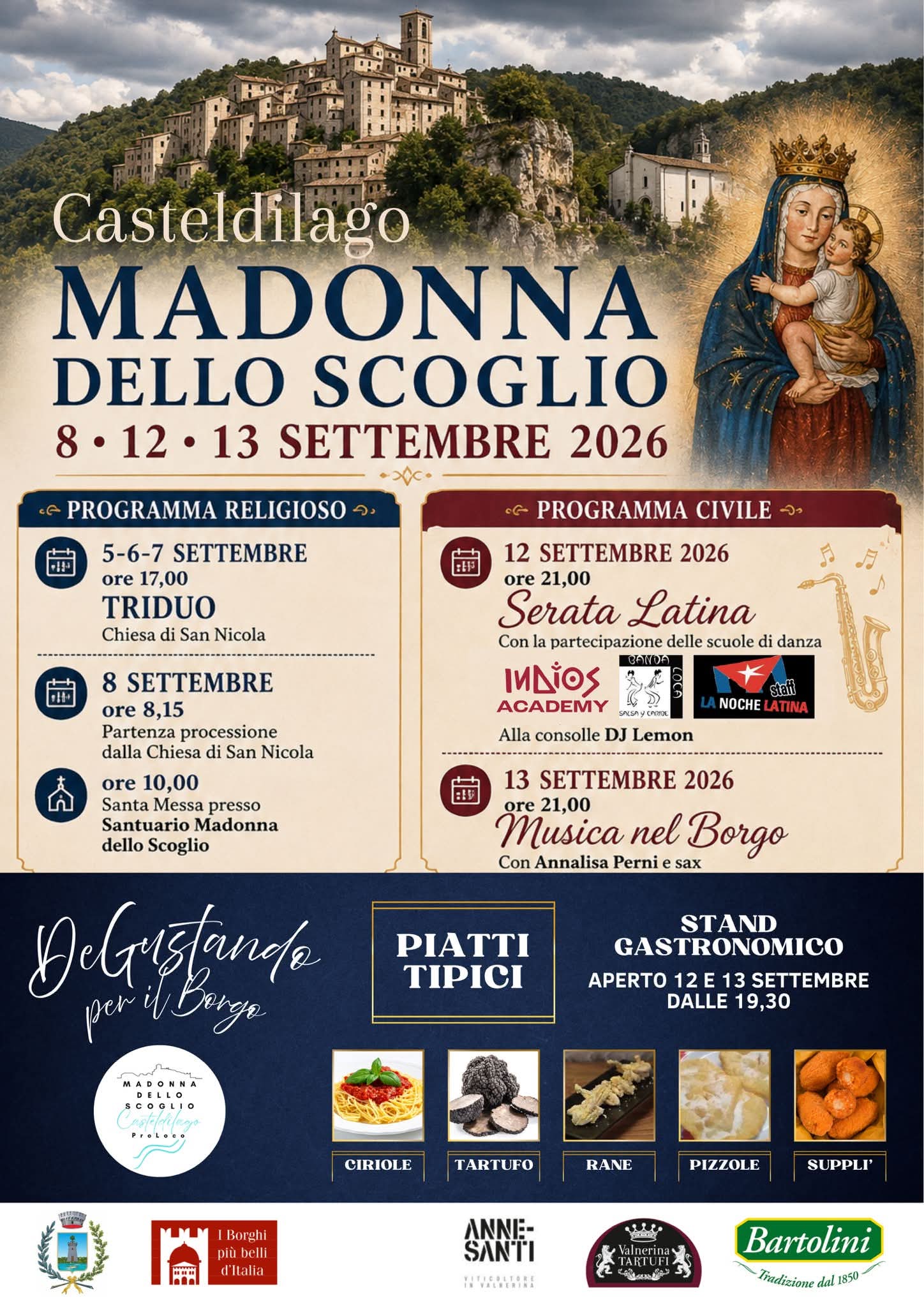 poster festa della madonna dello scoglio 2026