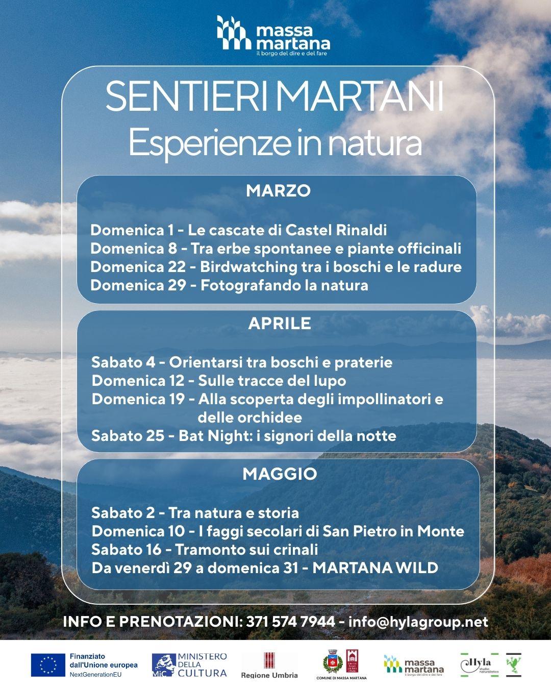 Programme of Sentieri Martani in Massa Martana