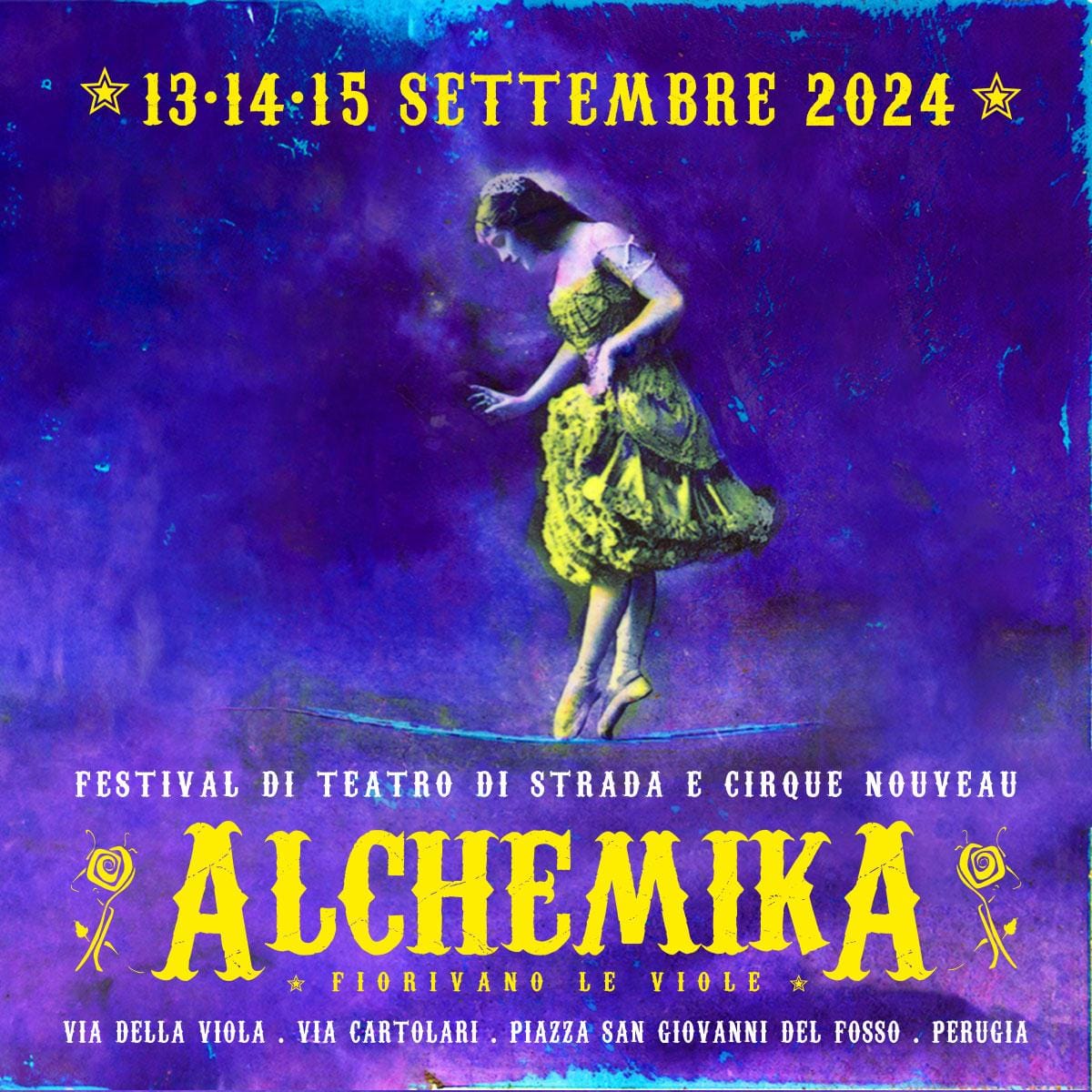poster alchemica festival teatro di strada perugia
