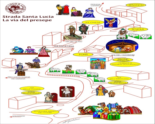 Die Straße der Krippe Santa Lucia - Perugia
