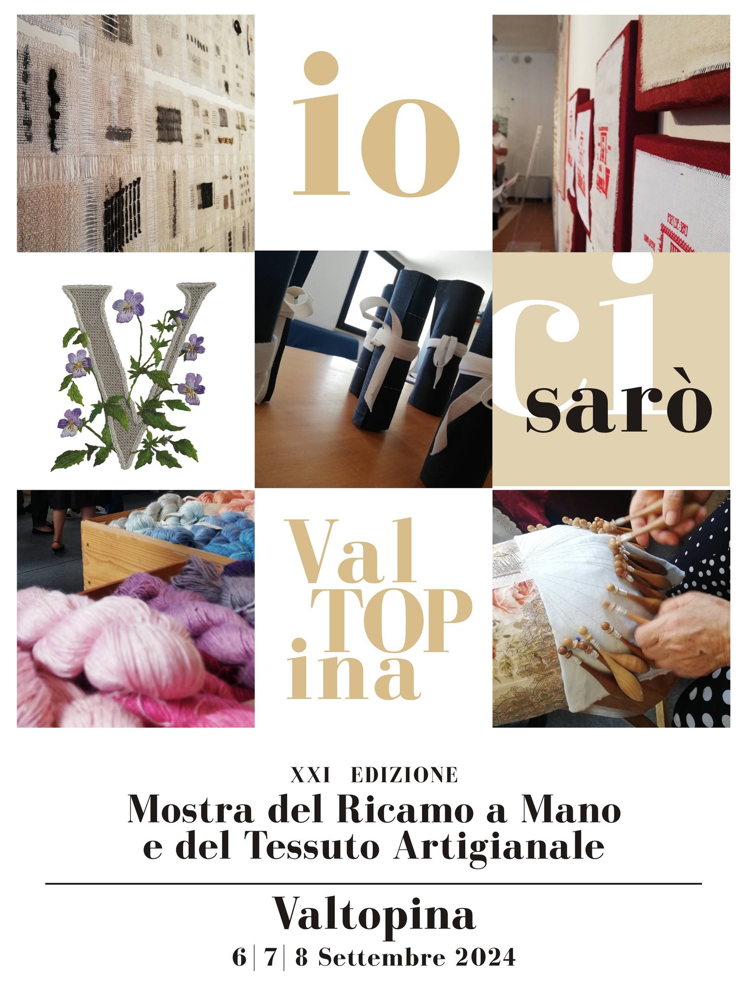 poster mostra del ricamo a mano e del tessile di valtopina