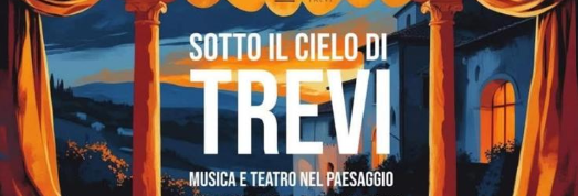 Event poster featuring an illustrated stage at Villa Fabri