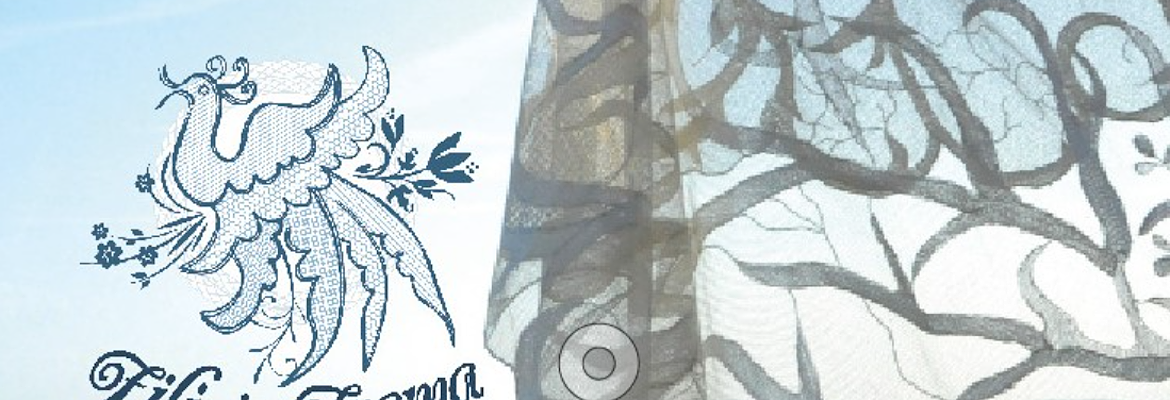 Fili in Trama poster. The event logo embroidered is depicted.