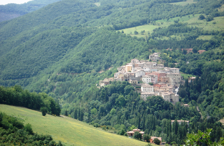 Travellers along the Flaminia road