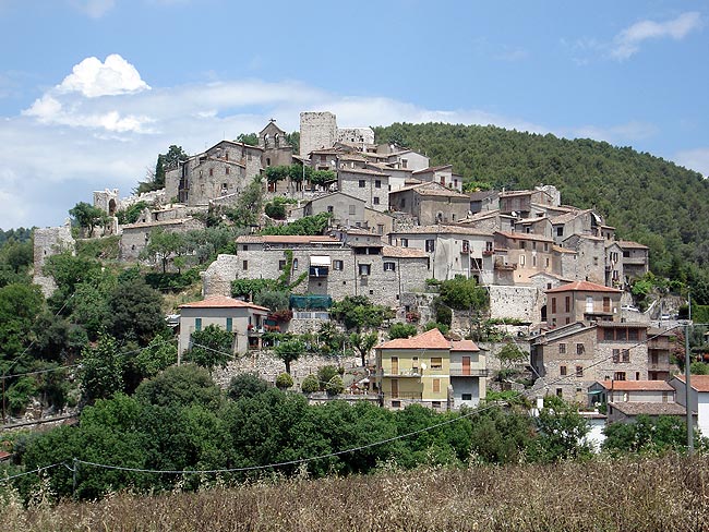 Narni, the Rocca Albornoz and the Roman ruins at Ocricolum