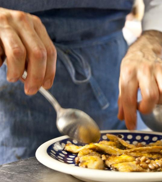 Titolo: Insalata di Fagiolina del Trasimeno e Pesce Persico