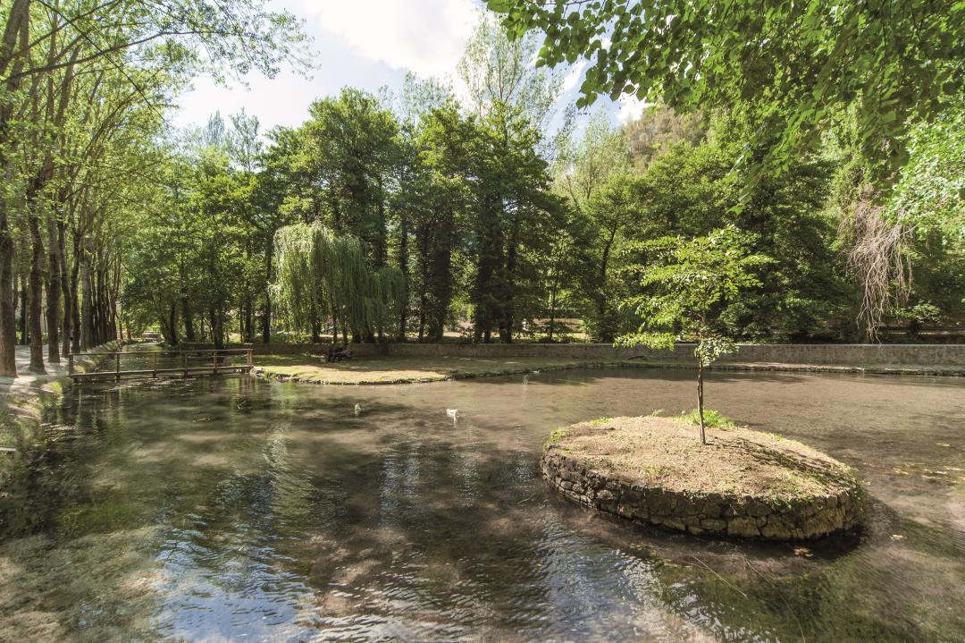 The natural garden of the Fonti di Valcasana
