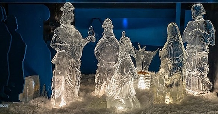 Immagine: The ice nativity scene in Massa Martana