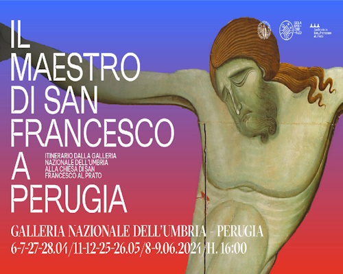 Locandina di uno degli itinerari chiamata Il Maestro di San Francesco a Perugia
