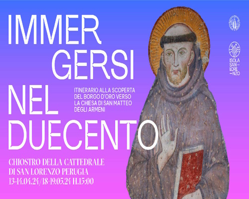 Locandina di uno degli itinerari Immergersi nel Duecento