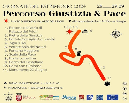 playbill Percorso Giustizia e Pace - Perugia