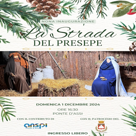 locandina  La Strada del Presepe a Ponte d’Assi - Gubbio