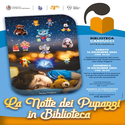 playbill Puppet Night in the Library - Città di Castello