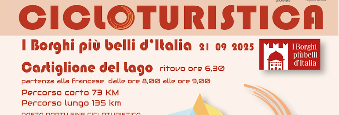 Poster cicloturistica i borghi più belli d'Italia