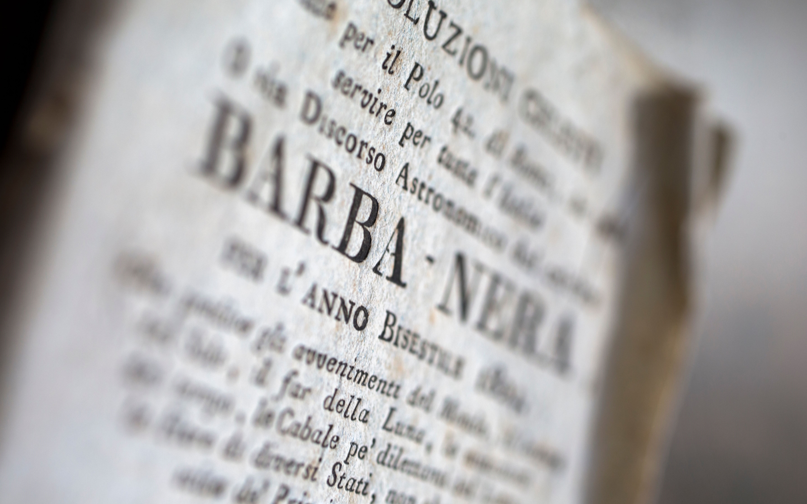 Almanacchi a libretto con la scritta “Barba-Nera”, per l’anno bisestile 1804