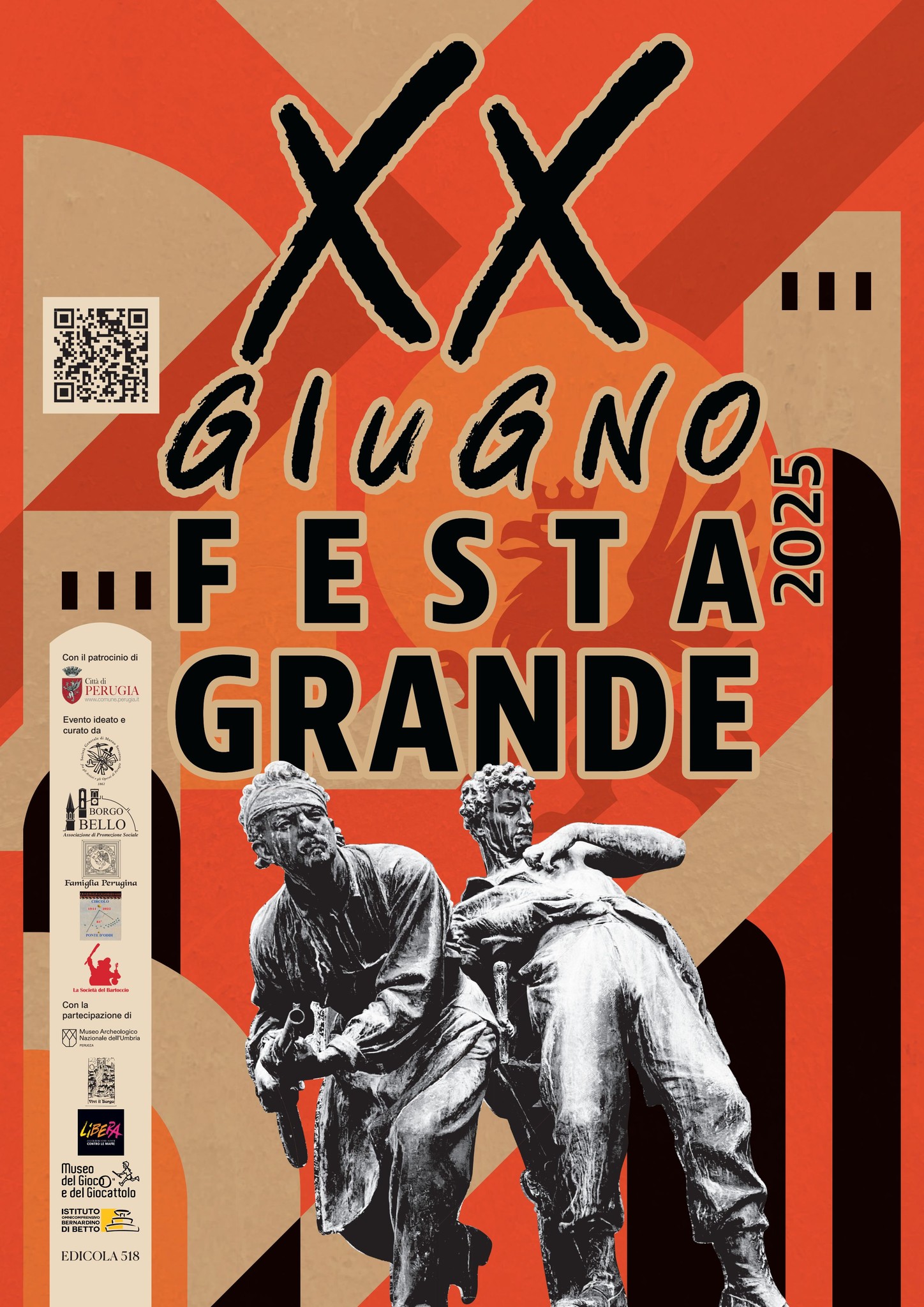 Poster Festa Grande XX giugno perugia 2025
