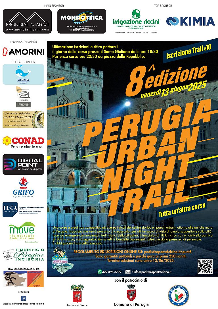 Banner of Perugia Urban Night Trail in Perugia