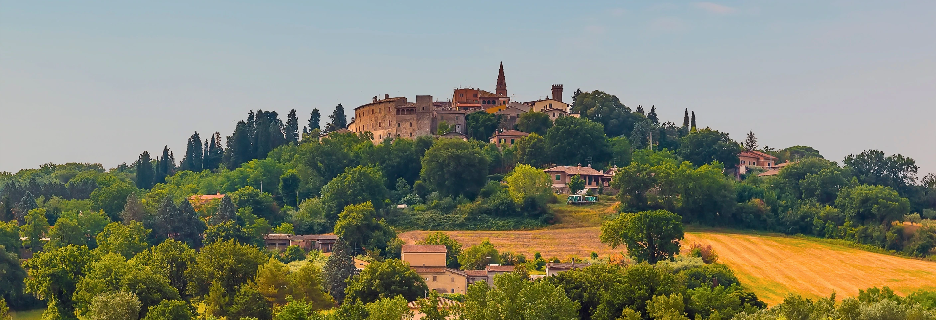 Photograph of the town of Collazzone on its picturesque hill.