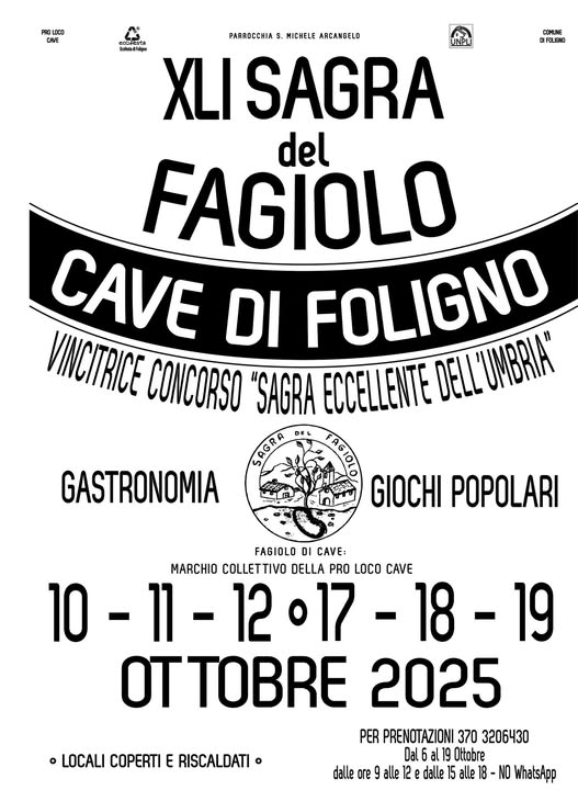 playbill sagra del fagiolo - foligno