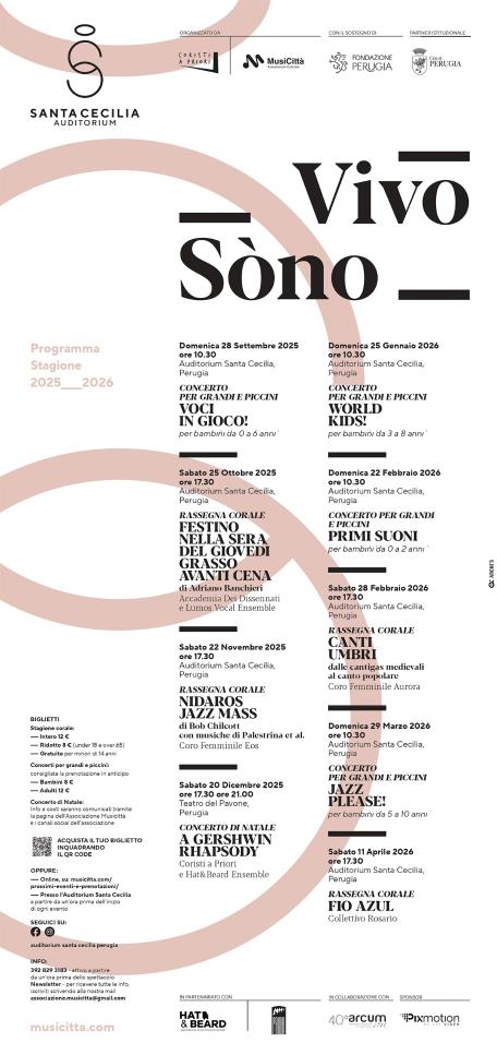 Locandina di Stagione Vivosòno 2025-2026 a Perugia