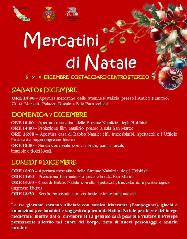  playbill Mercatini di Natale a Costacciaro 2024 - Costacciaro 