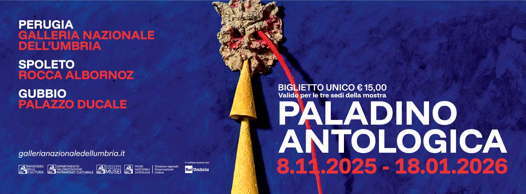 poster mimmo paladino antologica 2025