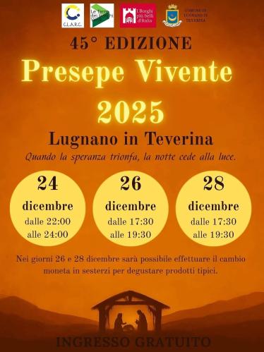 locandina Presepe Vivente 2024 di Lugnano in Teverina - Lugnano in Teverina
