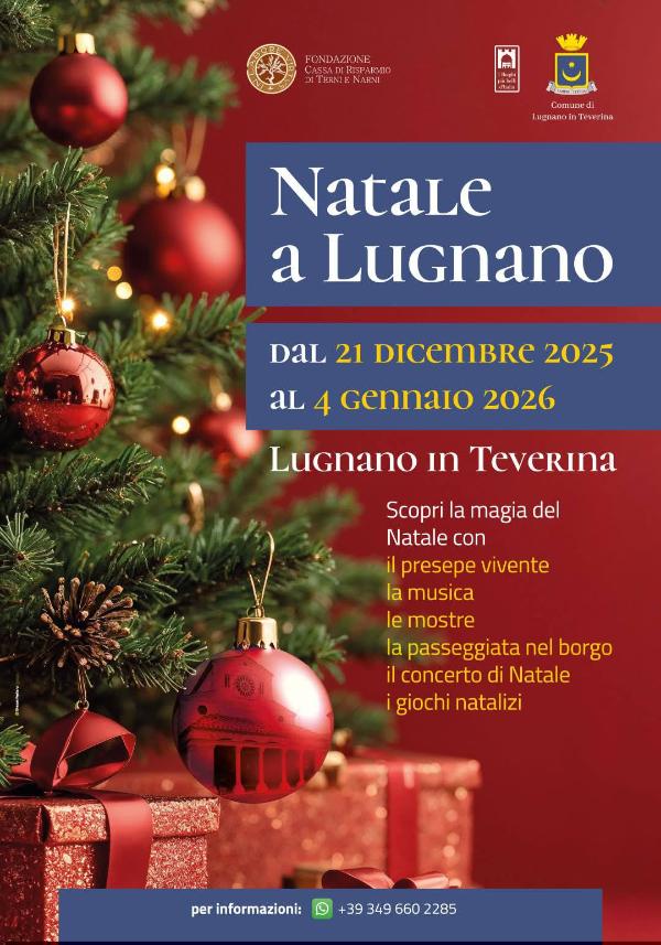  Locandina di Natale a Lugnano 2025 a Lugnano in Teverina 