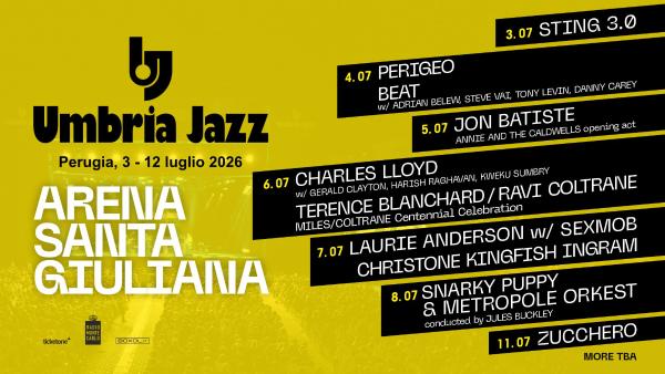  poster of umbria jazz 2026 in Perugia 