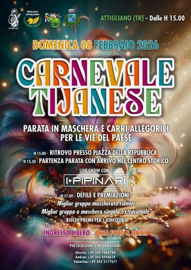 Plakat Carnevale Tijanese in Attigliano