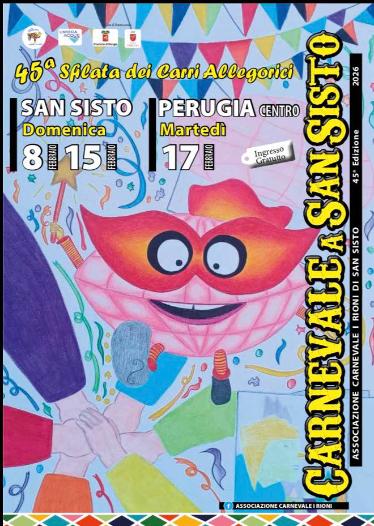 Poster carnevale di san sisto 2026 in Perugia
