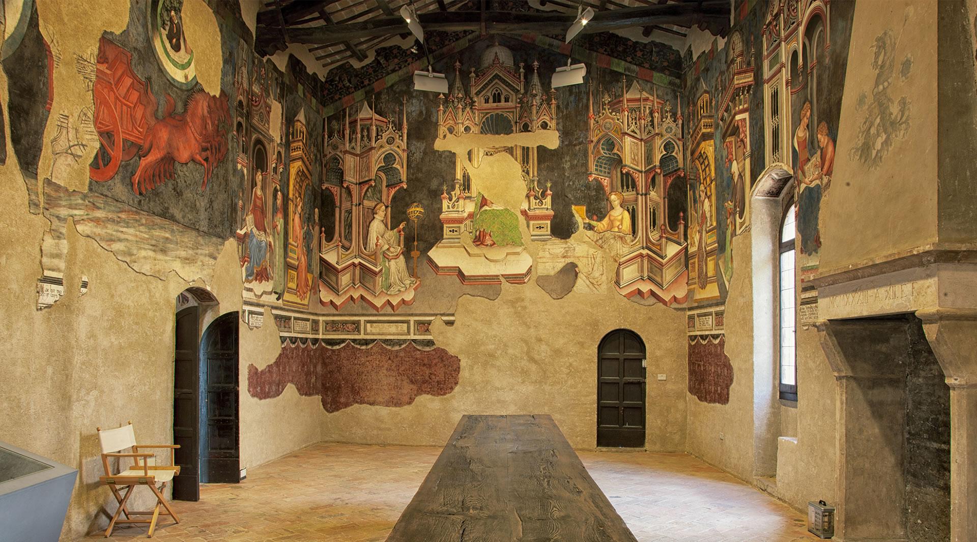 Loggia decorated with stories of the foundation of Rome, alluding to the power of Rome and, by analogy, to that of Foligno