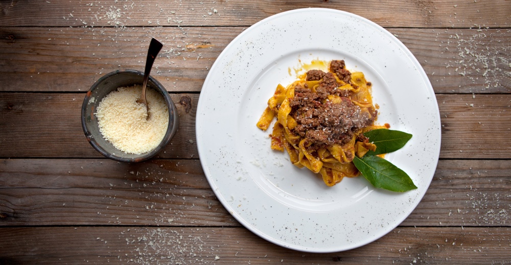 Tagiatelle al ragù di chianina