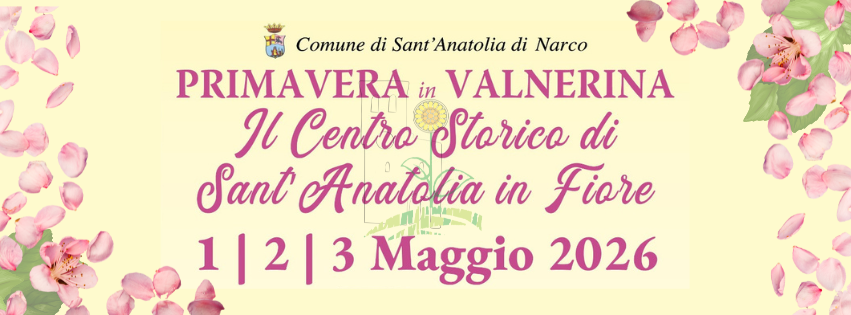 Poster of the event “Primavera in Valnerina” in Sant’Anatolia di Narco