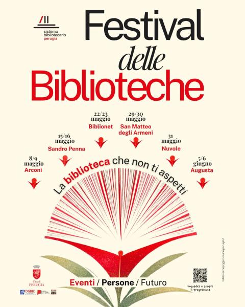 Plakat Festival delle Biblioteche in Perugia