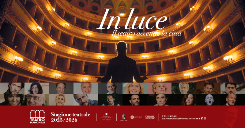 poster stagione teatrale 25-26 mancinelli di orvieto